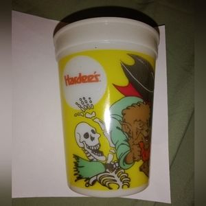 Vintage Hardee's Halloween Glow In The Dark Skeleton Werewolf Dracula...